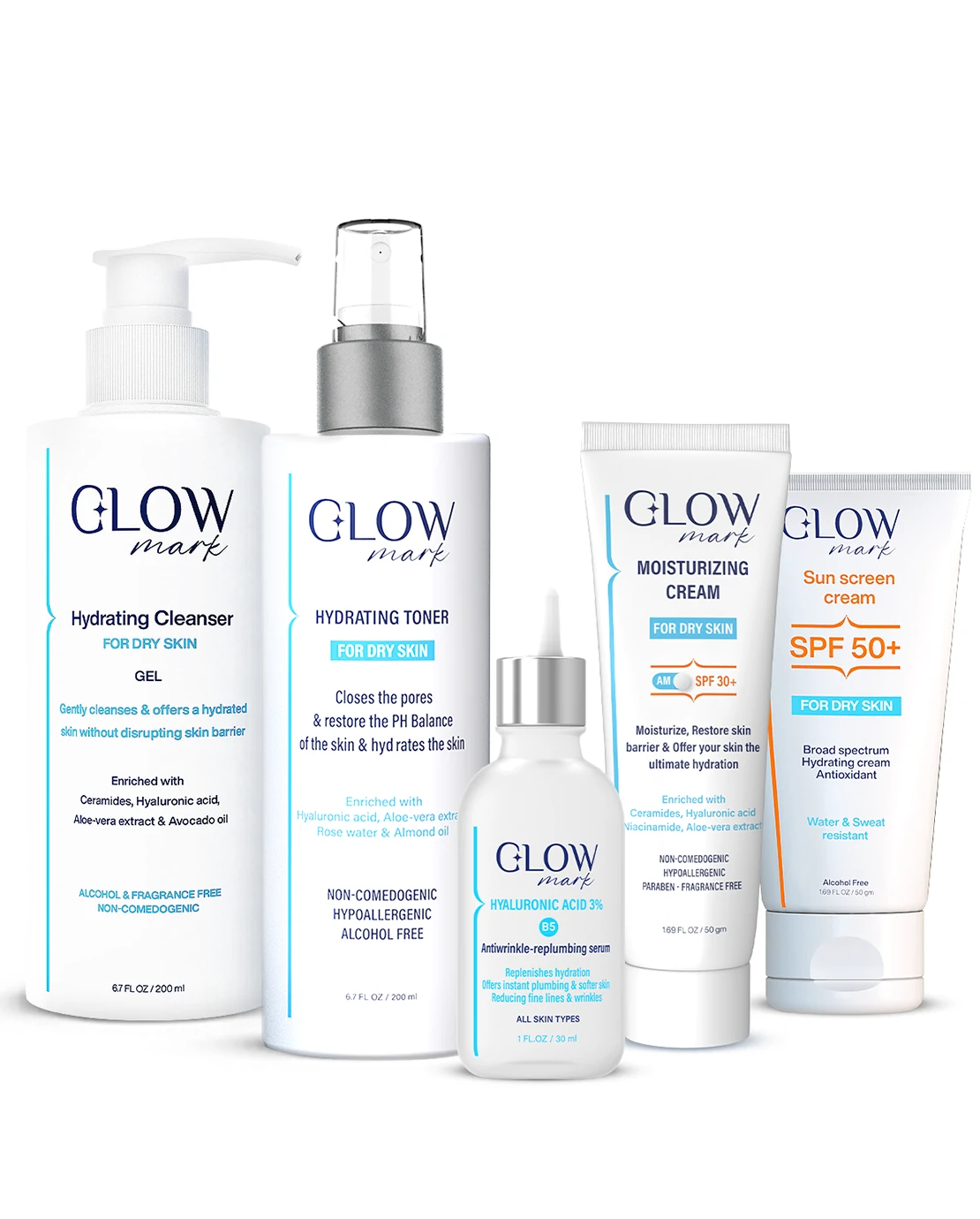 5 steps Glowmark Daily Routine for Dry skin