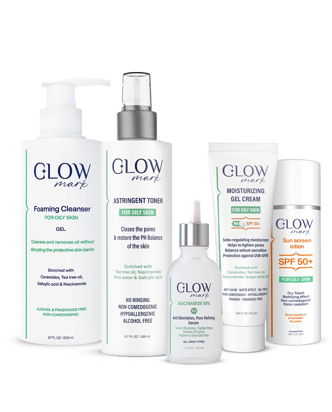 Glowmark's 5-step-oily routine
